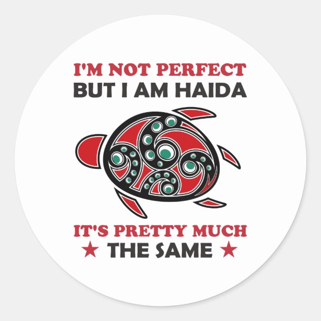 Haida Turtle Haida First Nation Native Pride Classic Round Sticker (Front)