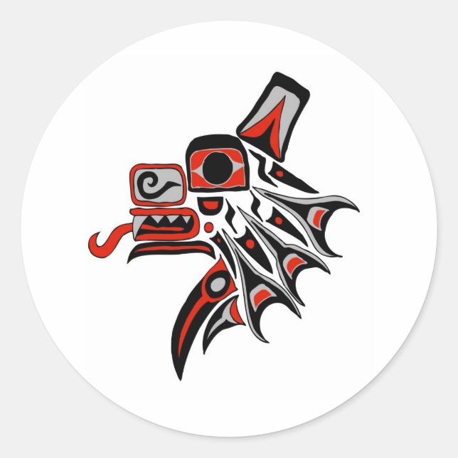 Haida Wolf 2012 Classic Round Sticker (Front)