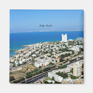 Haifa, Israel cityscape photograph Magnet