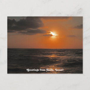 Haifa Sunset Postcard