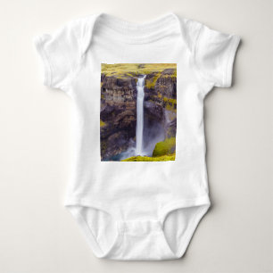 Haifoss waterfall, Iceland Baby Bodysuit