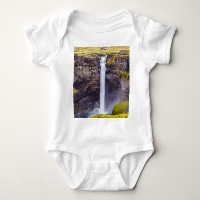 Haifoss waterfall, Iceland Baby Bodysuit (Front)