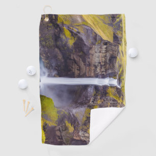 Haifoss waterfall, Iceland Golf Towel