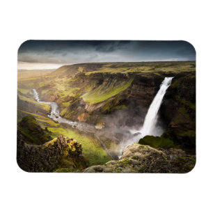 Haifoss Waterfall   Summer in Iceland Magnet