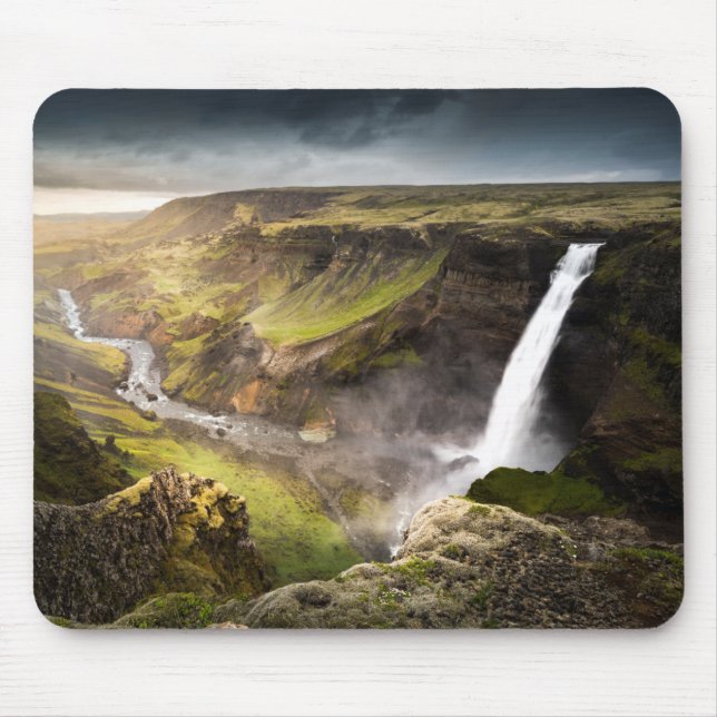 Haifoss Waterfall | Summer in Iceland Mouse Pad (Front)