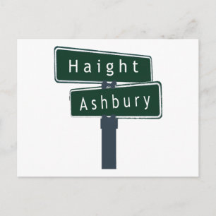 Haight Ashbury Classic Street Sign Postcard