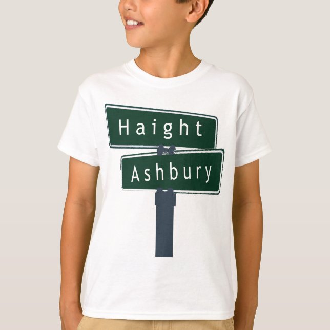Haight Ashbury Classic Street Sign T-Shirt (Front)
