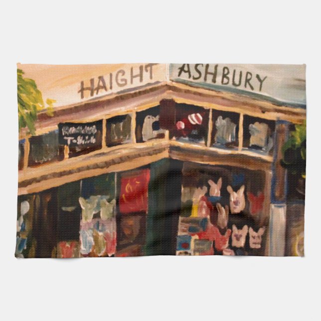 Haight Ashbury in San Francisco Tea Towel (Horizontal)