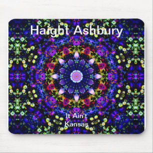 Haight Ashbury Psychedelic Hippie Fashion Art Mouse Pad