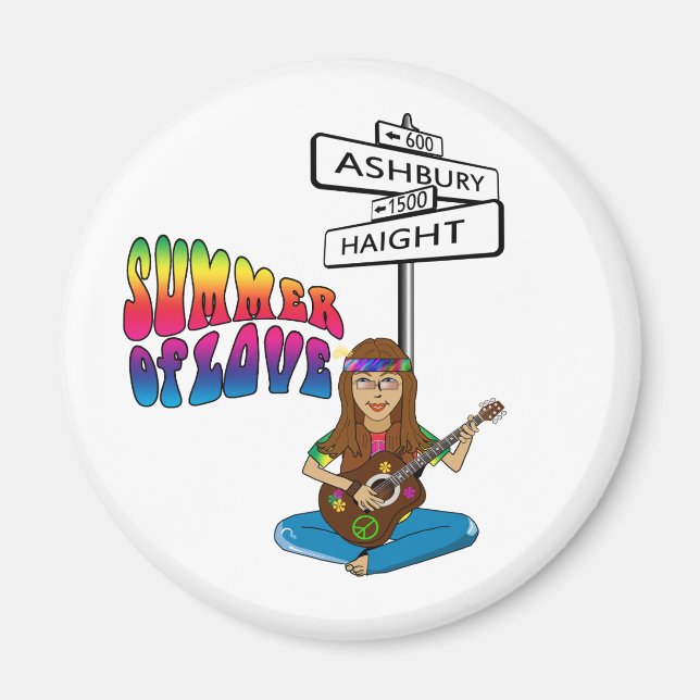Haight Ashbury Summer of Love Magnet (Front)