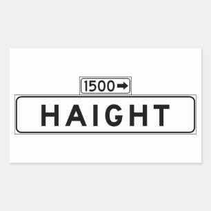 Haight St., San Francisco Street Sign Rectangular Sticker