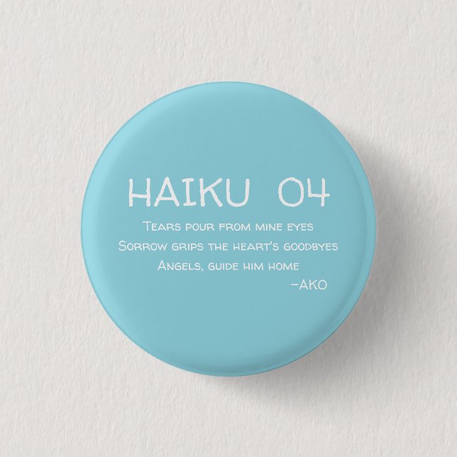 HAIKU 04 3 CM ROUND BADGE (Front)