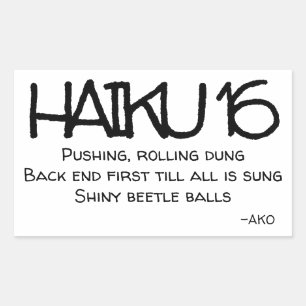 HAIKU 16 RECTANGULAR STICKER