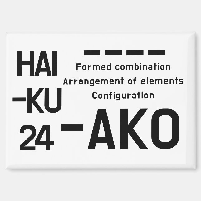 HAIKU 24 MAGNET (Front)