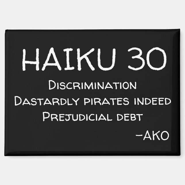 HAIKU 30 MAGNET (Front)