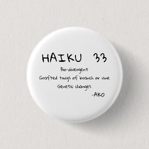 HAIKU 33 3 CM ROUND BADGE