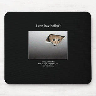 haiku cat 18 mousepad