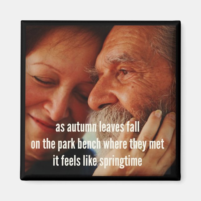 Haiku Fridge Magnet - As Autumn Leaves Fall (Front)
