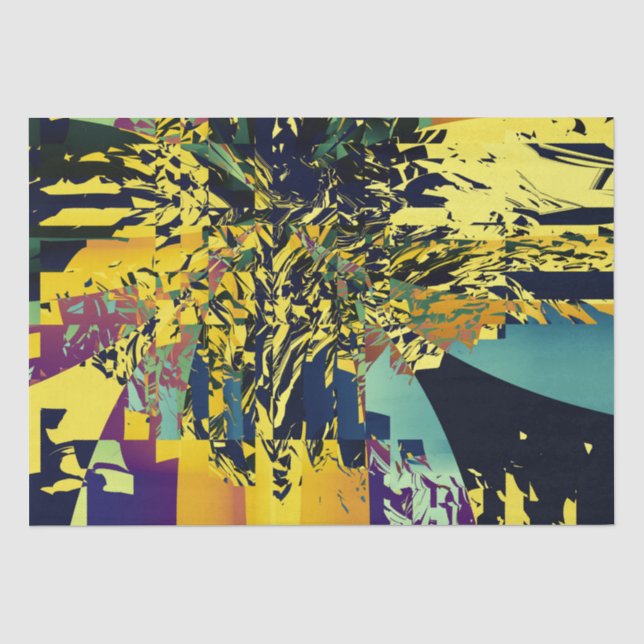 Haiku Japanese Poetry Colourful Pattern Tissue Paper (Front)