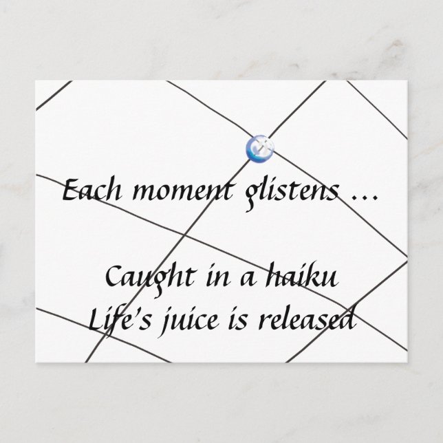Haiku - juice of life postcard (Front)