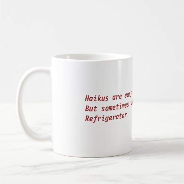 Haikus are Easy Mug (Left)