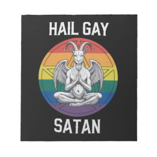 Hail Gay Satan Funny Goth Gothic Goat LGBTQ Notepad