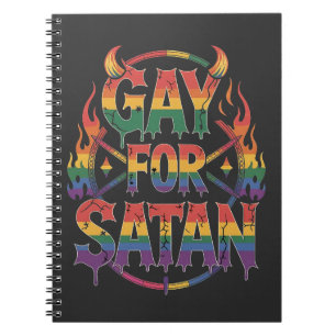 Hail Gay Satan Rainbow Baphomet Devil Goat LGBTQ  Notebook