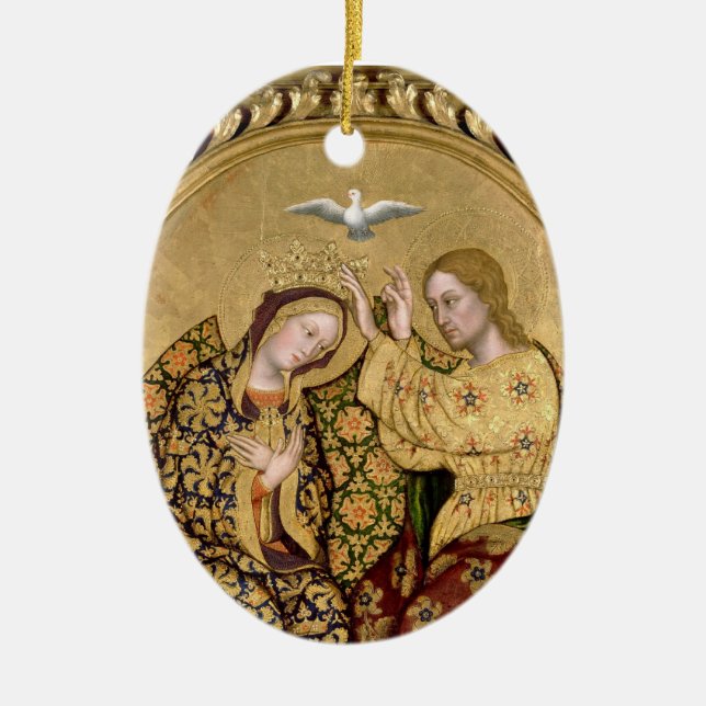 HAIL HOLY QUEEN CERAMIC TREE DECORATION (Front)