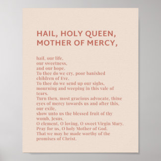 Hail, holy Queen Prayer Poster