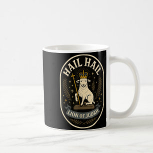 Hail Lion Of Judah - Bold Emblem Jesus Christian R Coffee Mug