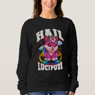 Hail Lucipurr Cat Rainbow Unicorn Kitty Satanic Sweatshirt