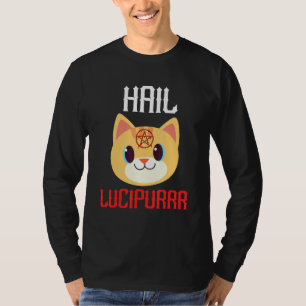 Hail Lucipurr Satan Demon Heavy Metal Music T-Shirt