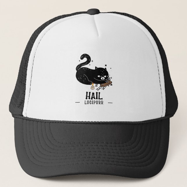 Hail Lucipurr Trucker Hat (Front)