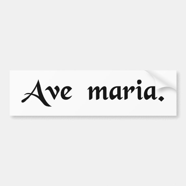 Hail Mary Bumper Sticker (Front)