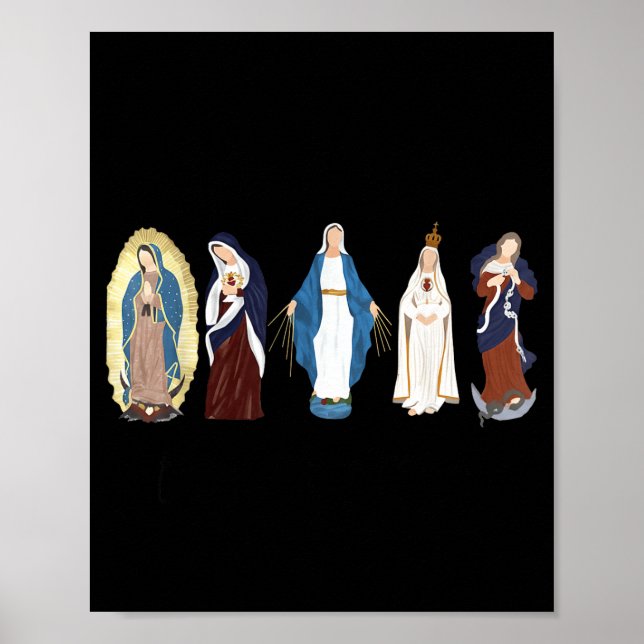 Hail Mary Full Of Grace, Blessed Virgin Mary, Bibl Poster (Front)