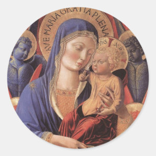 HAIL MARY FULL OF GRACE CLASSIC ROUND STICKER