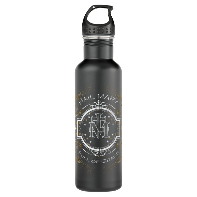 Hail Mary Full of Grace Prayer Our Blessed Mother  710 Ml Water Bottle (Front)