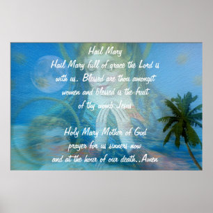 HAIL MARY PRAYER BEAUTIFUL POSTER