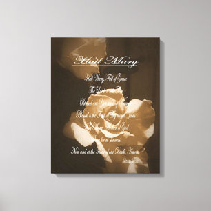Hail Mary Prayer  Canvas Print