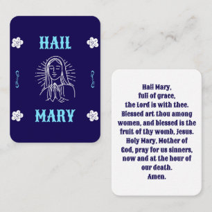 Hail Mary Prayer Card – Traditional Language