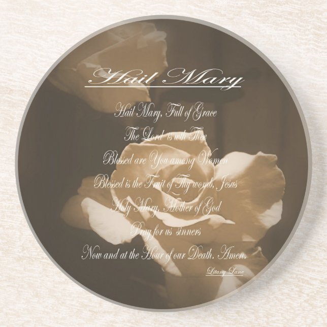 Hail Mary Prayer  Coaster (Front)