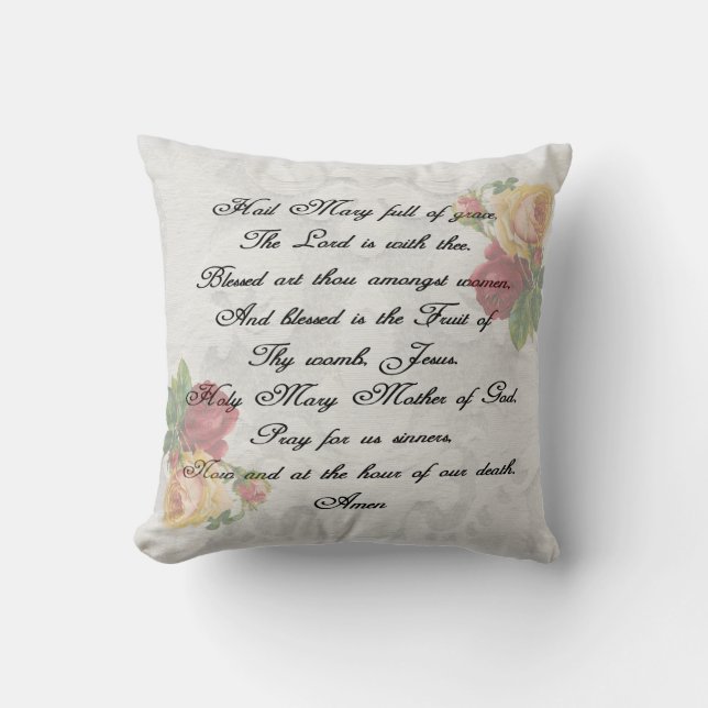 Hail Mary Prayer   Cushion (Front)