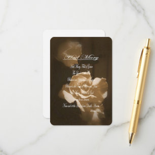 Hail Mary Prayer Enclosure Card