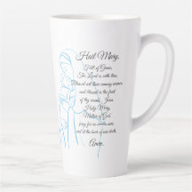 Hail Mary Prayer Latte Mug