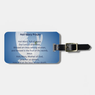 Hail Mary Prayer Luggage Tag