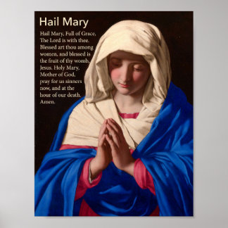 Hail Mary Prayer Poster
