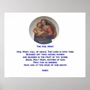 Hail Mary prayer Poster