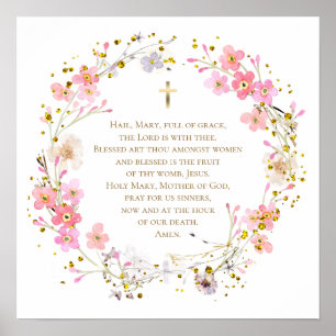 Hail Mary prayer Poster
