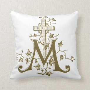 Hail Mary Prayer Religious Ave Maria Latin Cushion
