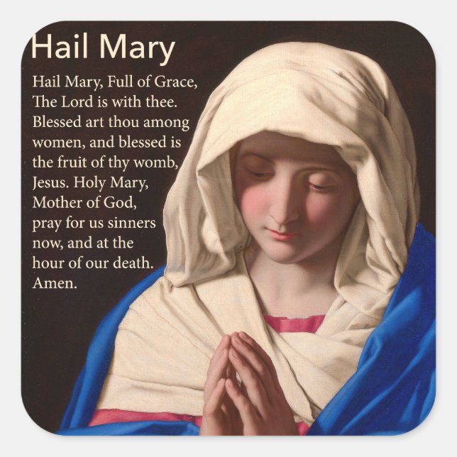 Hail Mary Prayer Sticker (Front)